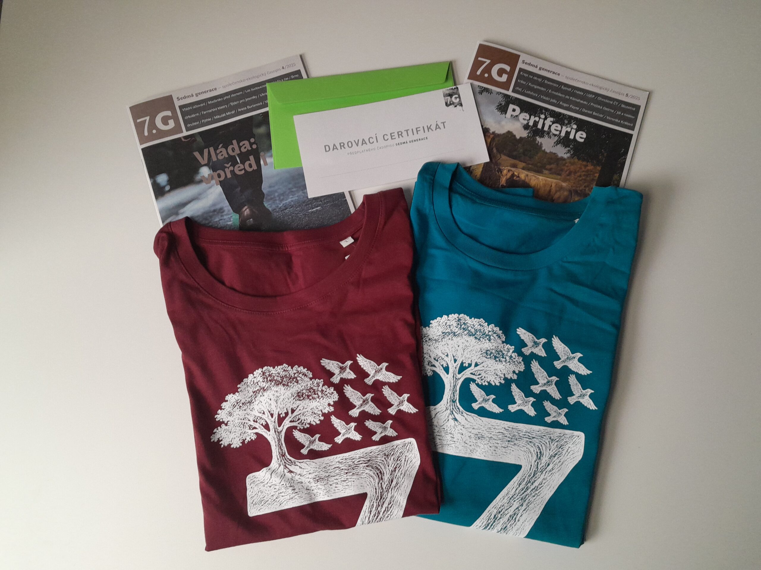 Tištěné předplatné Sedmé generace při koupi trička 7.G